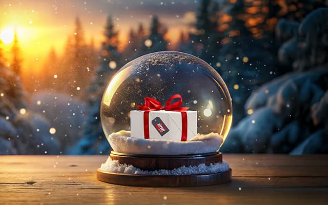 Schneekugel mit Geschenk von street shoes