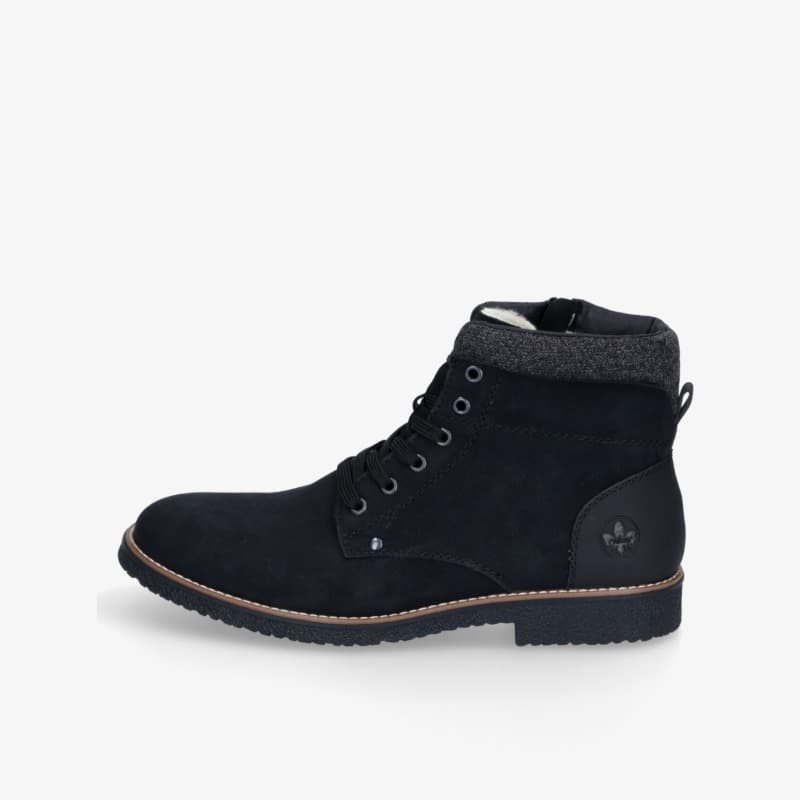 Schwarze Stiefelette, mit Schnürung